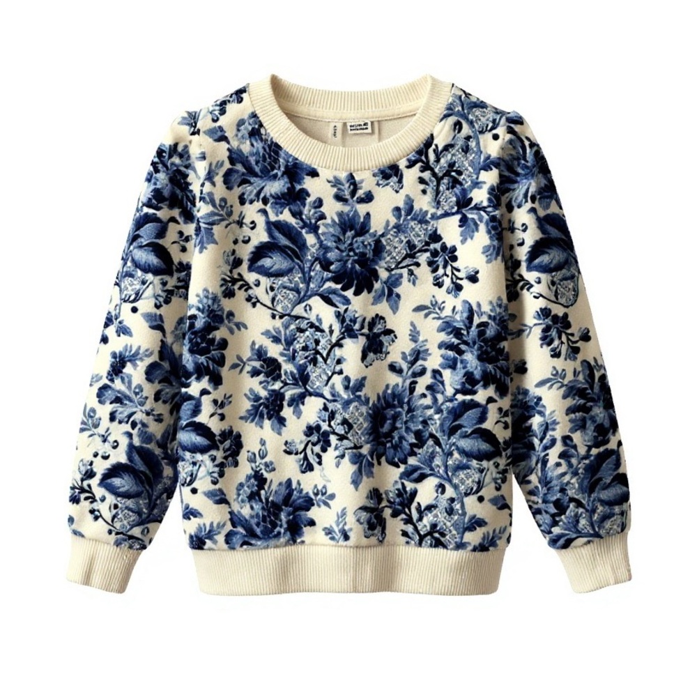 Janie and Jack Blue and White Crew Neck Sweater